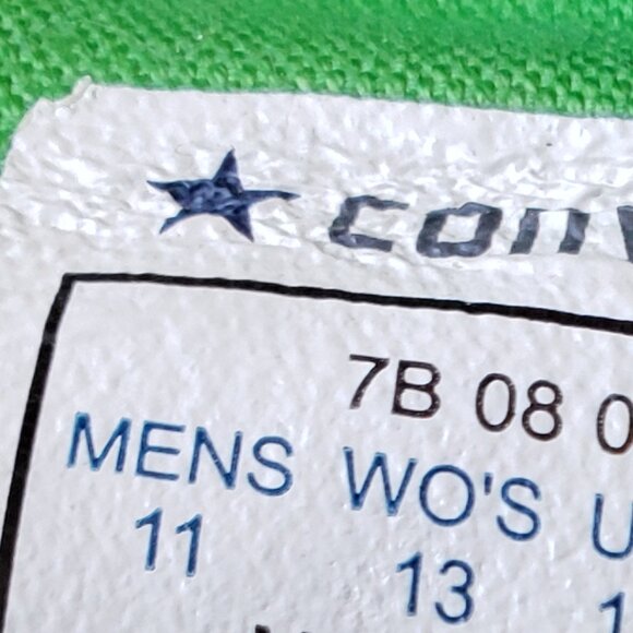 BNWoT CTAS Converse black/kelly green converse allover pattern (11M - 13W) KICKS - Picture 3 of 8